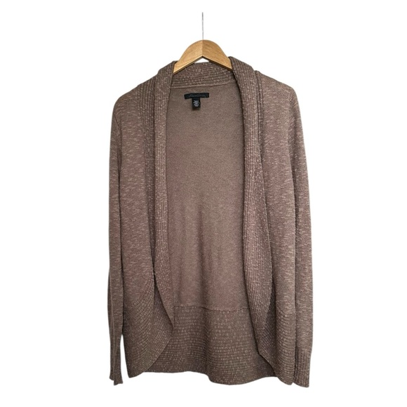 Kenneth Cole New York Knit Open Cardigan Shawl Collar Sweater Brown Size L - Picture 5 of 12